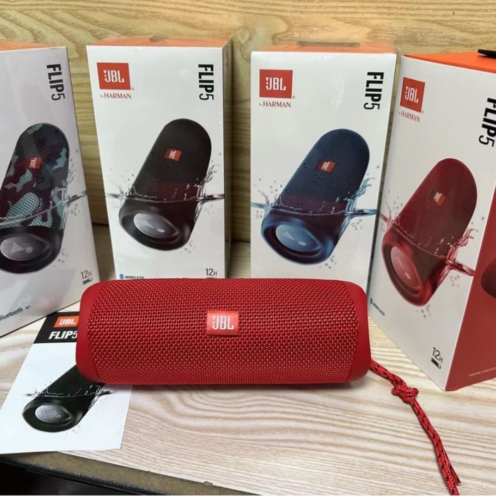 JBL Flip 5 Portable Bluetooth Speaker - Red